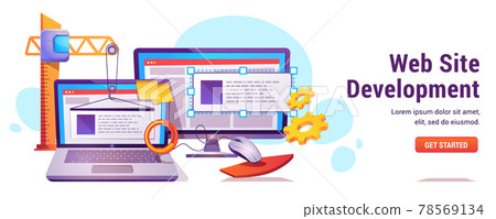 Web site development, programming or coding banner Web site development, programming or coding banner 78569134