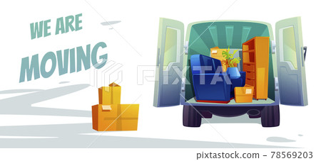 Furniture delivery, moving house service poster 78569203
