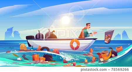 Ocean polluted water cleanup eco pollution problem 78569266