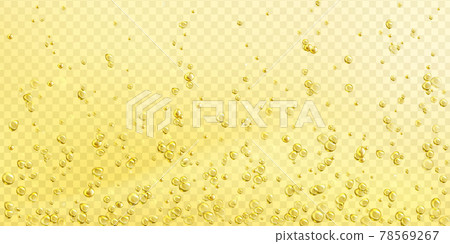 Air bubbles on champagne, soda or water surface 78569267