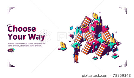 Choose your way, career development banner 78569348