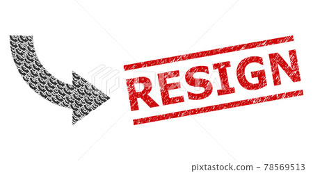 Rotate Right Fractal Mosaic of Rotate Right Items and Distress Resign Seal 78569513