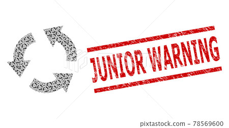 Recycle Fractal Collage of Recycle Icons and Grunge Junior Warning Stamp Recycle Fractal Collage of Recycle Icons and Grunge Junior Warning Stamp 78569600