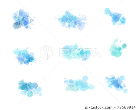 Light blue watercolor material (CG) 78569914