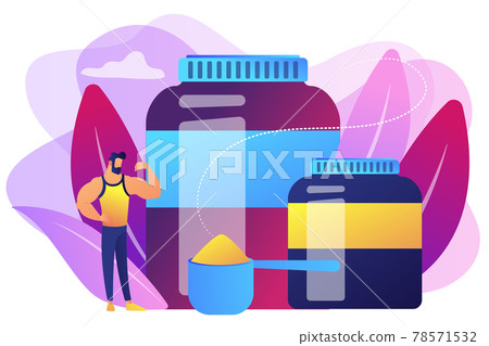 Sports nutrition concept vector illustration. Sports nutrition concept vector illustration. 78571532