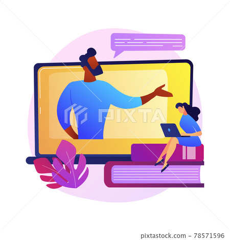 Data analytics online video tutorial vector concept metaphor. 78571596