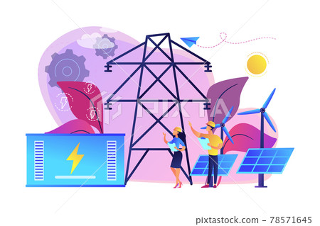 Energy storage concept vector illustration. 78571645