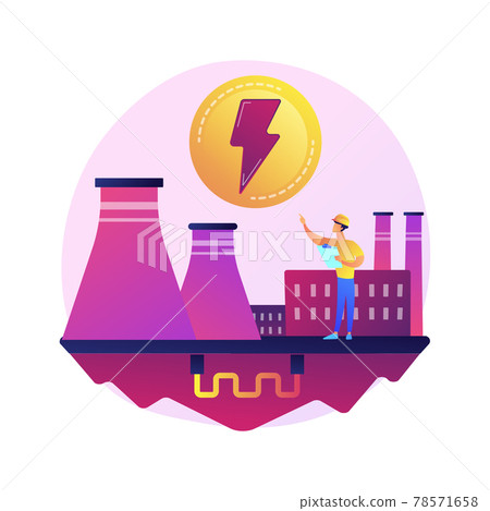 Power plant, electric industry, energy production vector concept metaphor. Power plant, electric industry, energy production vector concept metaphor. 78571658