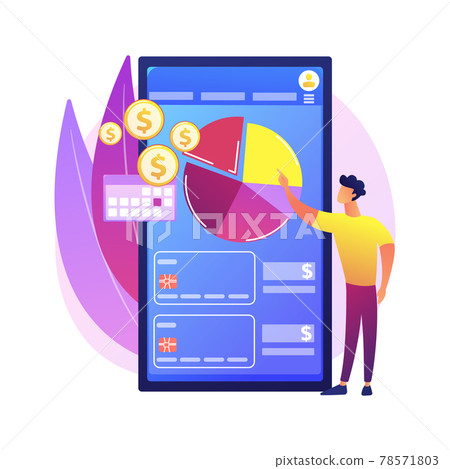 Mobile expense management abstract concept vector illustration. Mobile expense management abstract concept vector illustration. 78571803