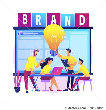 Branded workshop abstract concept vector illustration. Branded workshop abstract concept vector illustration. 78571804