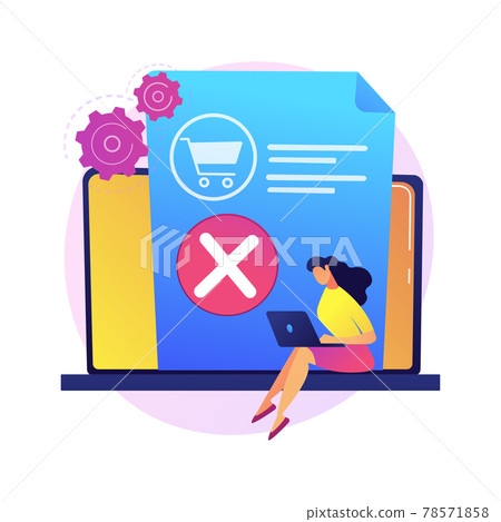 Removing goods from basket vector concept metaphor. 78571858