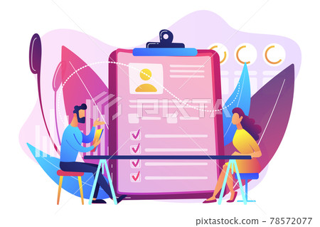 Employee assessment concept vector illustration. 78572077