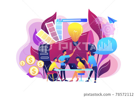 Digital marketing team concept vector illustration. Digital marketing team concept vector illustration. 78572112