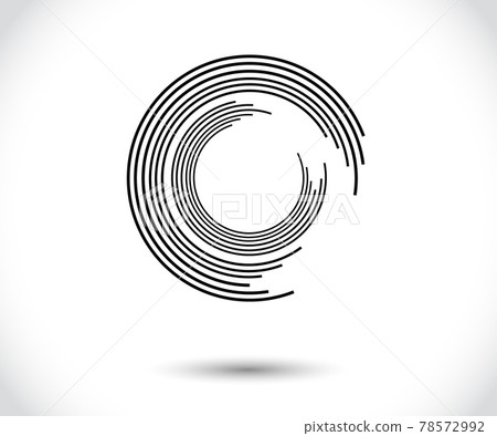 Abstract Lines in Circle Form, Design element, Geometric shape, Striped border frame for image, Technology round Logo, Spiral Vector Illustration Abstract Lines in Circle Form, Design element, Geometric shape, Striped border frame for image, Technology round Logo, Spiral Vector Illustration 78572992