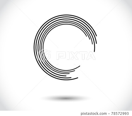 Abstract Lines in Circle Form, Design element, Geometric shape, Striped border frame for image, Technology round Logo, Spiral Vector Illustration Abstract Lines in Circle Form, Design element, Geometric shape, Striped border frame for image, Technology round Logo, Spiral Vector Illustration 78572993
