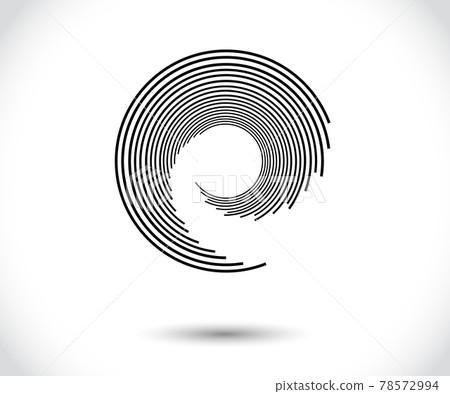 Abstract Lines in Circle Form, Design element, Geometric shape, Striped border frame for image, Technology round Logo, Spiral Vector Illustration 78572994