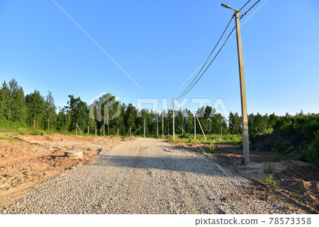 Road construction in the countryside. Road construction in the countryside. 78573358