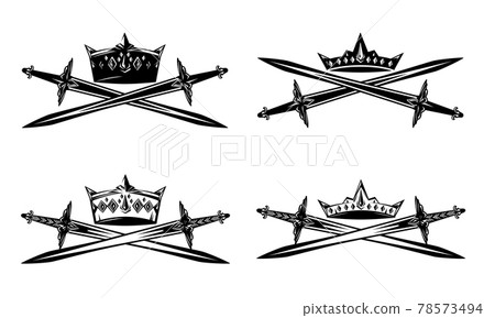 Crossed swords beneath a crown?