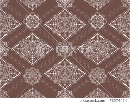 Copper colored mandala background 78574454
