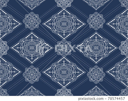 Dark blue mandala background Dark blue mandala background 78574457