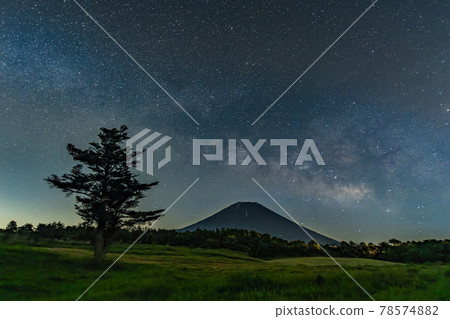 富士山夏季銀河 78574882