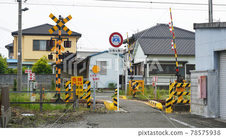 有鐵路道口的風景<05>（汽車不能通過的鐵路道口） 78575938