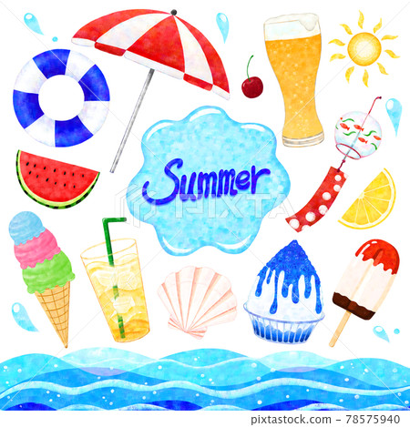 夏季插畫素材集 78575940