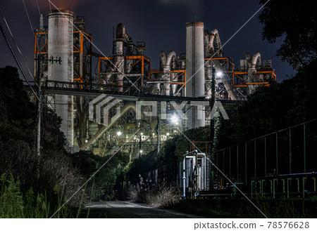 Fukuoka Prefecture Kanda Town Factory Night View Fukuoka Prefecture Kanda Town Factory Night View 78576628