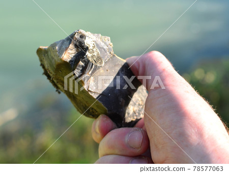 Natural stone mineral. Extraction of minerals used in construction and landscape design. Natural stone mineral. Extraction of minerals used in construction and landscape design. 78577063