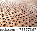 rusty perforated metal sheet floor 78577367