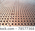 rusty perforated metal sheet floor 78577368