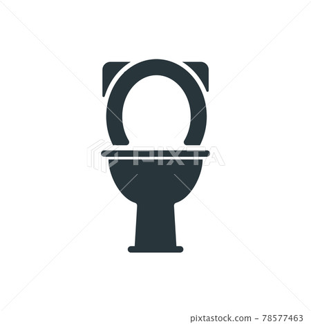 Toilet simple sign, urinal icon on white background Toilet simple sign, urinal icon on white background 78577463