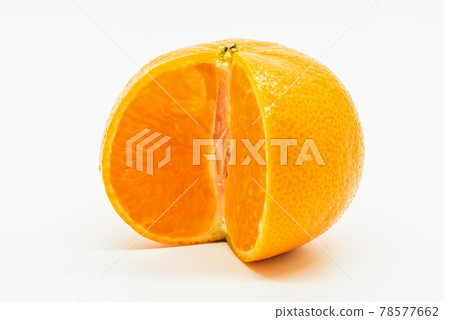 half of orange on the white background half of orange on the white background 78577662