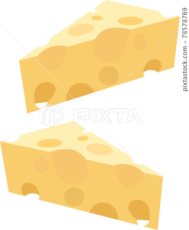 Vector illustration material of perforated cheese 78578769