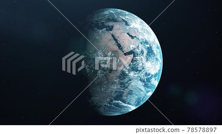 Photo realistic 3d earth. Earth from space. 3d rendering 78578897