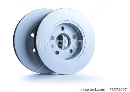 Sapre parts. Auto motor mechanic spare or automotive piece on white background. New metal car part. Repair and vehicle service with space for text. 78579067