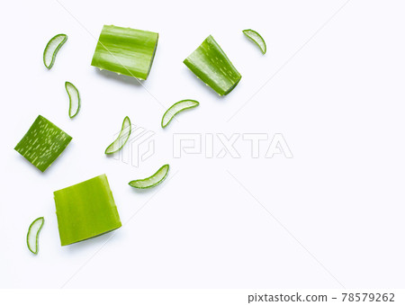 Aloe vera is a popular medicinal plant for health and beauty, on a white. Aloe vera is a popular medicinal plant for health and beauty, on a white. 78579262