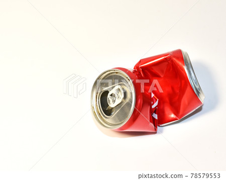 Empty crumpled can from a sweet carbonated drink. Empty crumpled can from a sweet carbonated drink. 78579553
