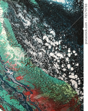 Ink, paint, abstract. Closeup of the painting. Colorful abstract painting background. Highly-textured oil paint. High quality details. 78579788