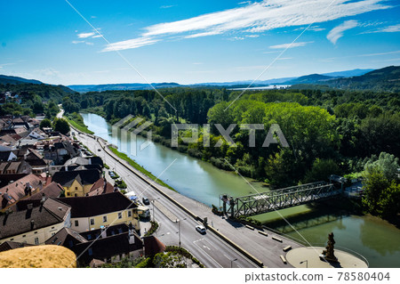 Cruise the Donau River from the Wachau Valley towards the Merk Temple 78580404