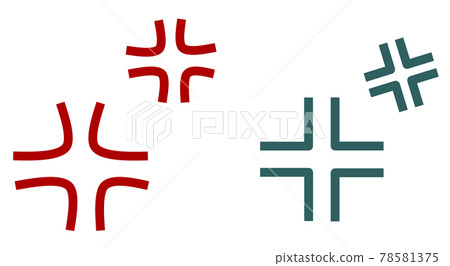 顯示憤怒的標記類型插圖 顯示憤怒的標記類型插圖 78581375