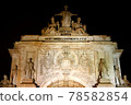 Arch statue of victory at Praça do Comercio, Lisbon (lit up at night) 78582854