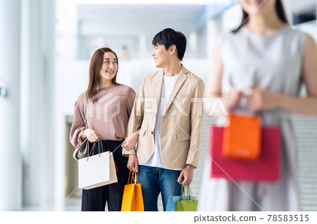 婦女購物購物夫婦 78583515