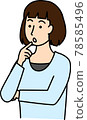Illustration of a woman thinking about something 78585496