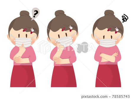 一個有問題的女孩。 3套帶口罩 一個有問題的女孩。 3套帶口罩 78585743