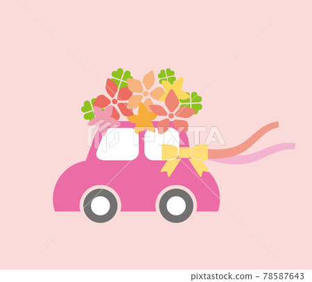 Flower car pink Flower car pink 78587643