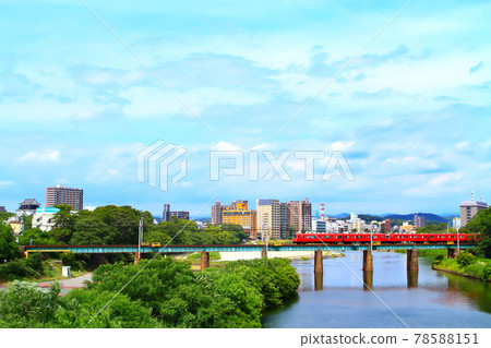 岡崎市容和名鐵列車風景 岡崎市容和名鐵列車風景 78588151