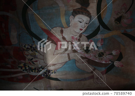 Ceiling painting of the outer camp of the main hall of Sensoji Temple in Tokyo 78589740