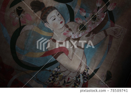 Ceiling painting of the outer camp of the main hall of Sensoji Temple in Tokyo 78589741