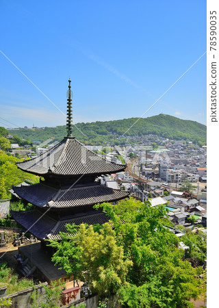 Hiroshima Prefecture Onomichi Cityscape Tenneiji Sanjuto Hiroshima Prefecture Onomichi Cityscape Tenneiji Sanjuto 78590035